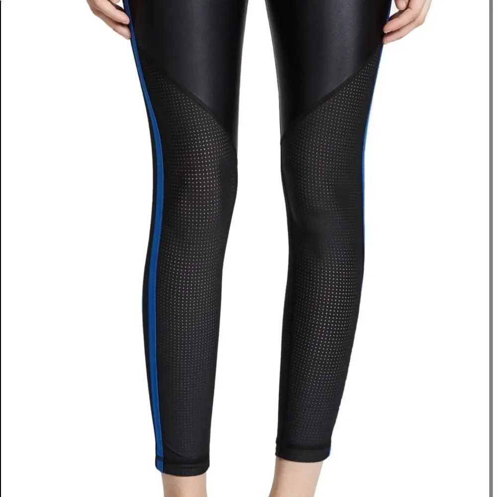 NWT ALALA Varsity Mesh Detailed Shiny Leggings - Picture 5 of 9